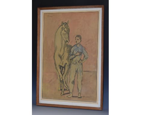 Pablo Picasso (1881 - 1973), after, Boy Leading a Horse or Jeune Garçon au Cheval, a colour lithograph, blind stamp, 50cm x 3