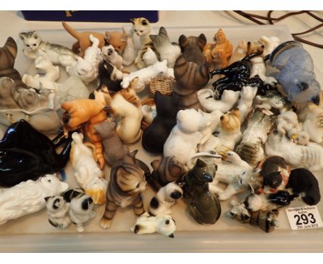 Large collection of ceramic cats and advertising ceramics 