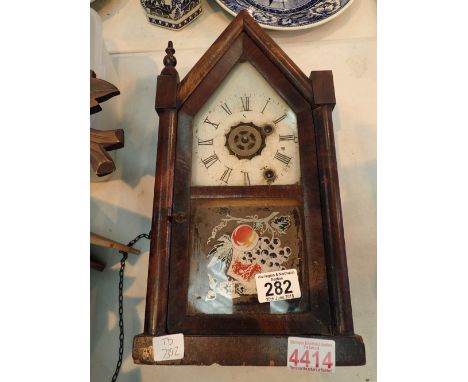 Vintage wood cased wall clock