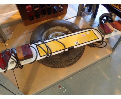 Trailer spare wheel / tyre 145 x 10 ( min type ) and 120 cm light board