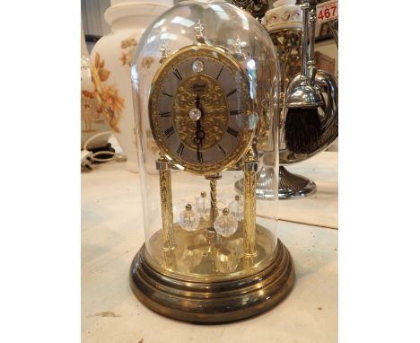 Glass dome Hermle anniversary clock