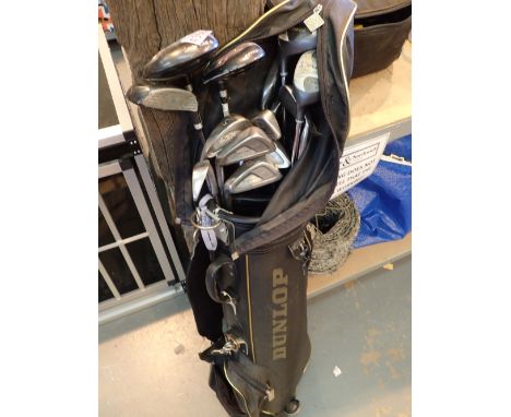 Full set of Daiwa gold clubs and bag  CONDITION REPORT: This item was working at the time of lotting 