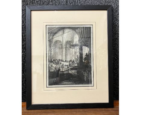 Amand Durand, (French, 1831-1905), after Rembrandt, La Medee ou le Mariage de Jason, engraving, framed