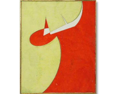 Emmanuel Proweller, Ukrainian (1918 - 1981) Oil on Wood Panel "Light Tower" Signed and Numbered 12/50 Lower Right. Lana Docel