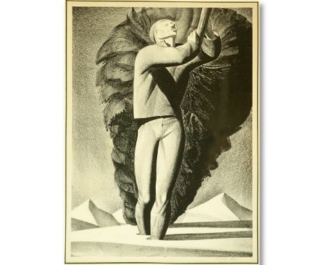 Rockwell Kent, American (1882-1971) Lithograph "Bringing Home The Christmas Tree". Signed in pencil lower right, Livingston G