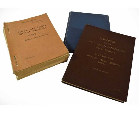 Three Books:- Handbook for the Installation, Running and Maintenance of Rolls-Royce "Merlin" Aero Engines, Series II, May 193