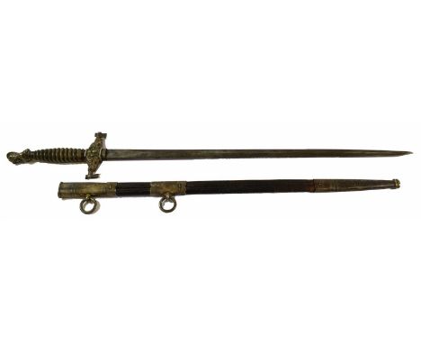 A British Pattern 1888 Mark 1 Second Type Bayonet, the blade stamped at the ricasso with War Department markings, bend mark, 