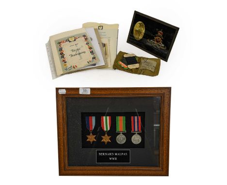 A Second World War 8th Army Group of Four Medals, awarded to 1144227 Bombardier J.A.Green, Royal Artillery, comprising 1939-4