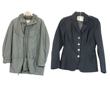 A Quantity of Post Second World War Part Uniforms, including eight Various US Army Jackets, with various rank and arm patches