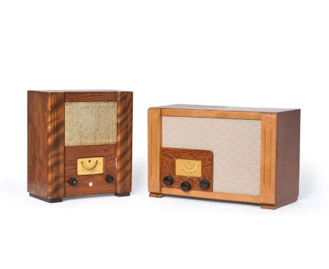 The Wartime Civilian Utility Wireless Receivers: 1943-44, (Code U32) - Kolster Brandes, mains version in portrait crate wood 