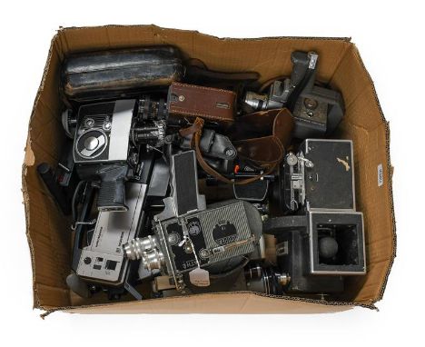 Various Cine Cameras three Leica Leicinas; Paillard Bolex P4, C8SL, B8SL and L8; Pathe Super 16 and others 