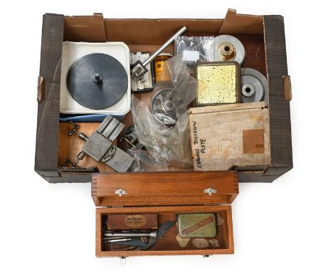 Various Lathe Related Tools &amp; Tooling including Gear cutting spinal by Wolf Jahn &amp; Co, Frankfurt; box of lathe tools 