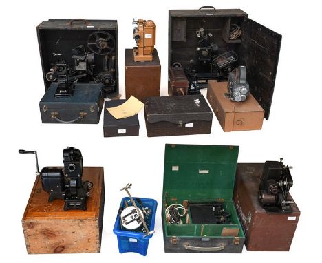 Various Projectors including two Pathescope PB-Ex, Baby Cine, Kodascope, Pathe Princess and others (9 in total) together with