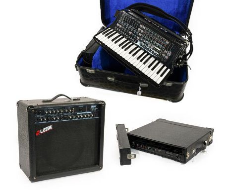Piermaria Stage 1 Electrical Accordion 120 bass buttons, 41 piano keys, numerous slides &amp; effects buttons, 11 voice selec