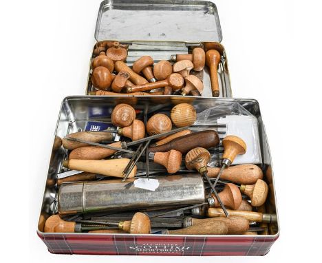 Various Metalworking Tools including over 10 hand engraving tools, small hand files, needle files (approx. 50) piercing saw a