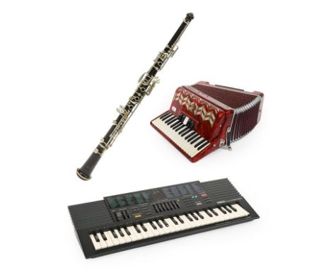 Oboe stamped 'J. R. Lafleur &amp; Sons Ltd' no.8811 (cased) together with Accordion by Parrot 72 buttons, 34 keys and five vo
