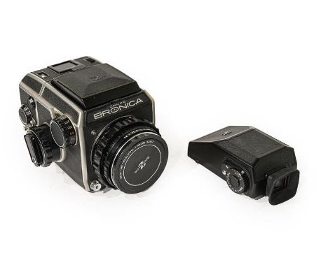 Zenza Bronica EC Camera no.CB319759 with Carl Zeiss Jena Zenzanon MC f2.8 80mm lens, film back and prism viewerCosmetically G
