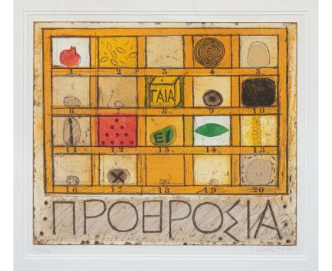 Joe Tilson RA (British, b.1928), Prorosia (1978), hand-coloured etching with aquatint on wove paper, no. 60 of a limited edit