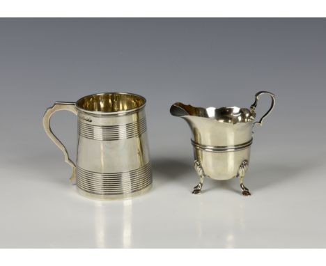 A George IV silver christening tankard, London, 1817, maker's mark 'I.B' (probably Joseph Biggs), of plain, tapered cylindric