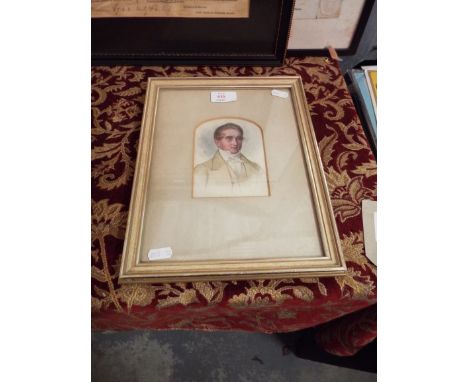 A Victorian fine pencil and watercolour portrait of a gentleman, mounted, framed and glazed (unsigned)