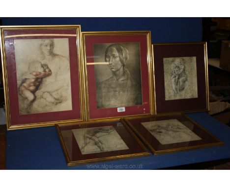 A set of three limited edition Lithographs reproduced from the original in the Queen's collection of Italian Paintings and Dr