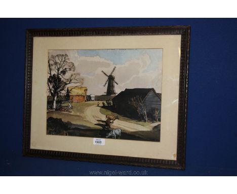 A Rowland Hilder print, 'Windmill Farm'