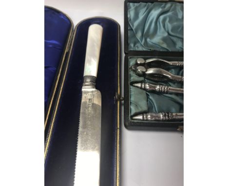 Set Of 3 EPNS Fish Knives & Forks With Faux Bone Handles plus Butter Knife