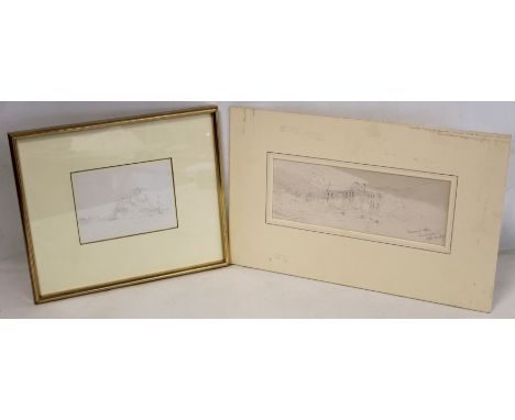 FRANCIS EMILY BRIDGEMAN SIMPSON (Fl 1859-1861).Lanercost Abbey, Cumberland.Pencil - unframed.9.5cm x 27.5cm.Inscribed with ti