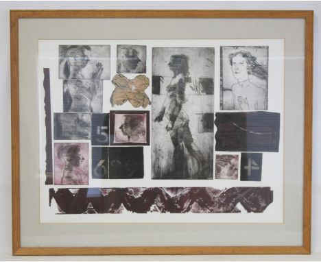'Explanatory Figures', an artist's proof colour print by George Donald, signed, inscribed and dated 1981 in pencil, 54cm x 72