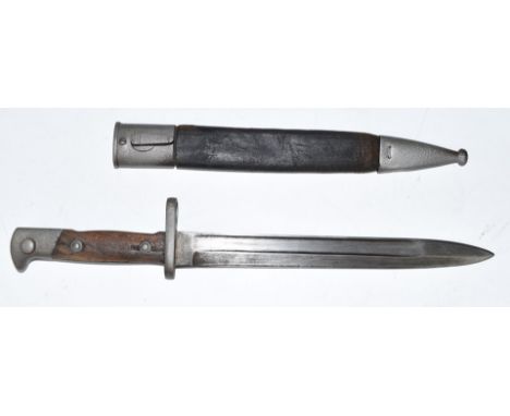 German 1871/84 pattern bayonet with good stamps, Weyersberg Krishbaum Solingen to ricasso, matching serial number 8330 to cro