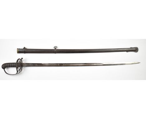 British 1827 pattern Light Infantry officer's sword retailed by Turner Brothers, Bath, with strung bugle to hilt, 84cm decora