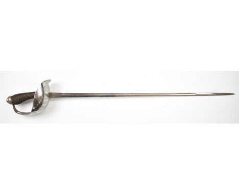 British 1912 pattern officer's sword by Henry Wilkinson, with decorated pommel, bowl guard and 88cm decorated blade numbered 