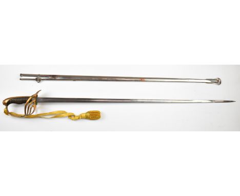 French 1882&nbsp;'fantasie' Infantry officer's sword and scabbard with 88cm fullered blade and scabbard. PLEASE NOTE ALL BLAD