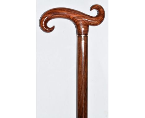 Shawn Gillis / Gillis Canes bespoke ebonised and inlaid specimen wood walking stick