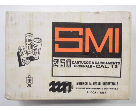 Two-hundred-and-fifty 12 bore SMI Special Game shotgun cartridges, all in original boxes. PLEASE NOTE THAT A VALID RELEVANT F