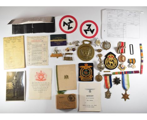 Medals, badges and ephemera including George VI Special Constable for Faithful Service named to Frank Holder, WW2 Atlantic St