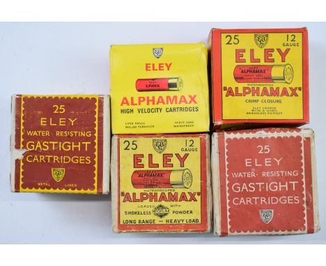 One-hundred-and-twenty-five 12 bore Eley Alphamax and Eley Gastight collector's shotgun cartridges, all in original boxes. PL