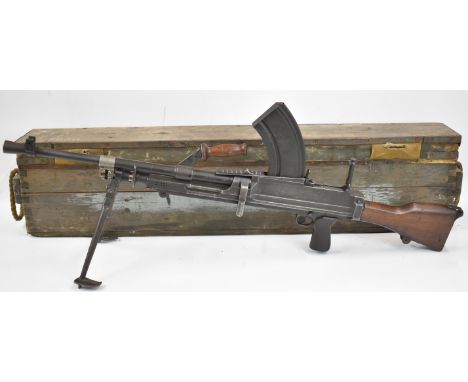 Deactivated British Bren Mk.II .303 light machine gun stamped 'A.S.R.' to the left side of the frame and 'Inglis 1943' to the