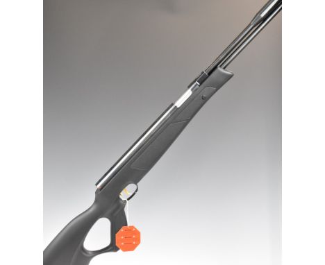 Weihrauch HW97K .22 underlever air rifle with chequered semi-pistol grip, composite stock, raised cheek piece and adjustable 