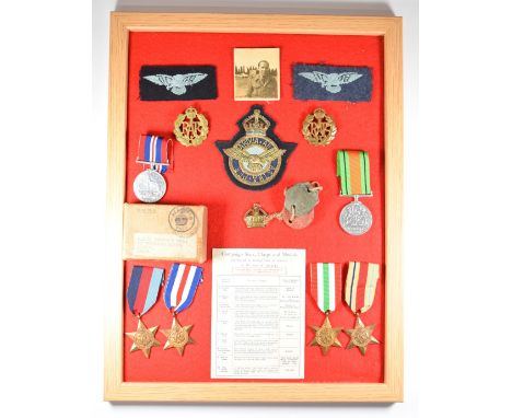 Royal Air Force WW2 group of six medals comprising 1939/1945 Star, France and Germany Star, Africa Star, Italy Star, Defence 