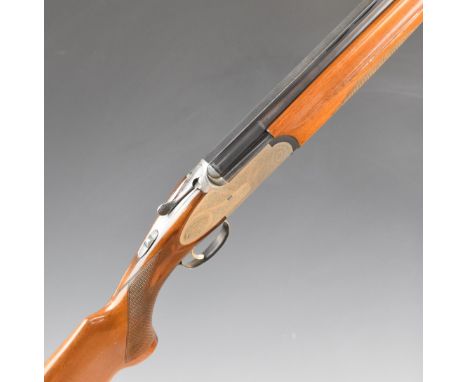 Rizzini 12 bore over and under ejector shotgun with engraved sidelock plates, trigger guard, underside, top plate and thumb l