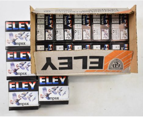 Three-hundred-and-fifty 12 bore Eley Impax shotgun cartridges, in original boxes. PLEASE NOTE THAT A VALID RELEVANT FIREARMS/