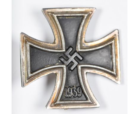WW2 German Third Reich Nazi Iron Cross First Class&nbsp;medal&nbsp;marked L/12, inscribed to UFCHA S Klein SS 1944, with box