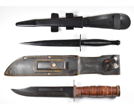 Fairbairn Sykes pattern modern issue fighting knife marked Sheffield England and broad arrow to guard, with 17cm blade and le