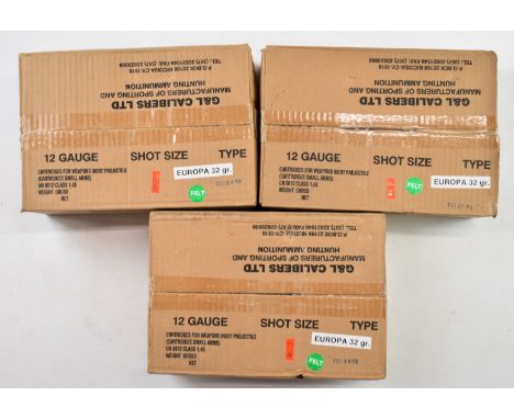 Seven-hundred-and-fifty 12 bore Victory Europa 32g shotgun cartridges, all in original boxes. PLEASE NOTE THAT A VALID RELEVA