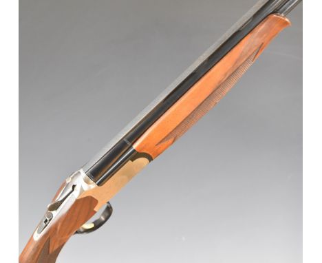 Fabarm Gamma Lux 20 bore over and under ejector shotgun&nbsp;with engraved locks and underside, chequered semi-pistol grip an