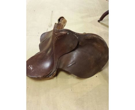 Vintage leather saddle