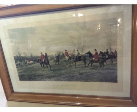 Large framed print "An Afternoon Draw", Heywood Hardy, in gilt frame. Hunting scene, sporting interest. Frame measures 105 x 