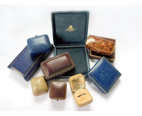 JEWELLERY BOXES. Ten various vintage jewellery boxes.  Please note that all items in this auction are previously owned & are 