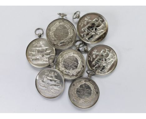 BIRMINGHAM AGRICULTURAL EXHIBITION SOCIETY SILVER MEDALS. Seven silver, Birmingham Agricultural Exhibition Society medals by 